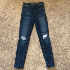 AEO Dark Wash Ripped Jeans